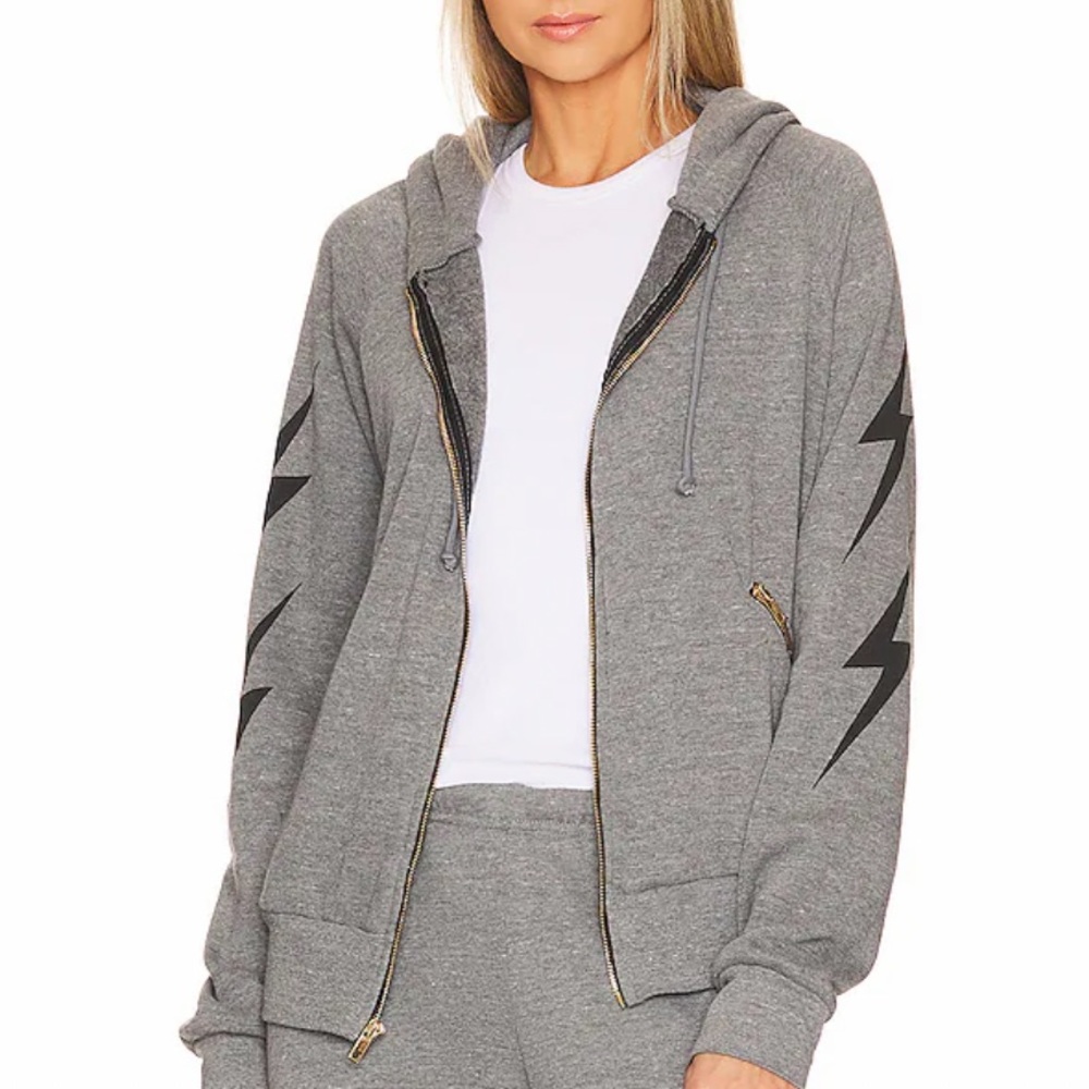 AVIATOR NATION Bolt 4 Hoodie in Heather Grey